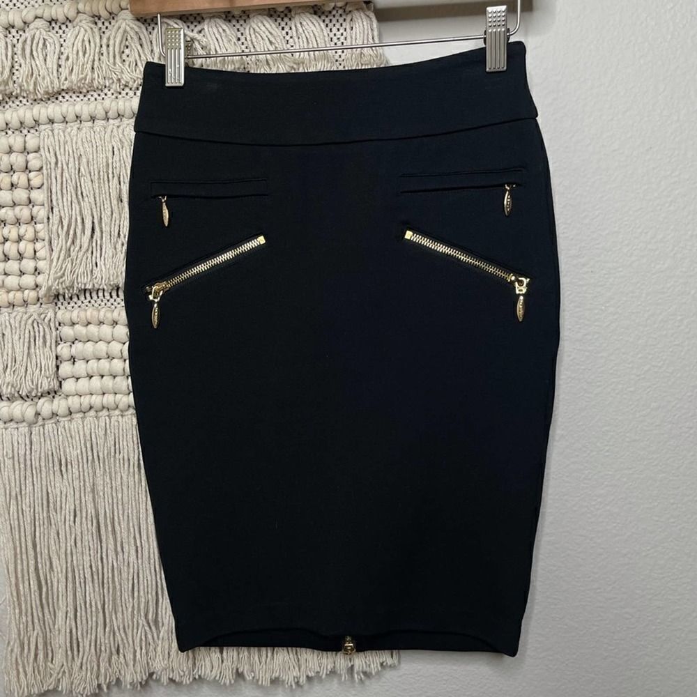 Juicy Couture Black Bodycon Zipper Skirt Size 0